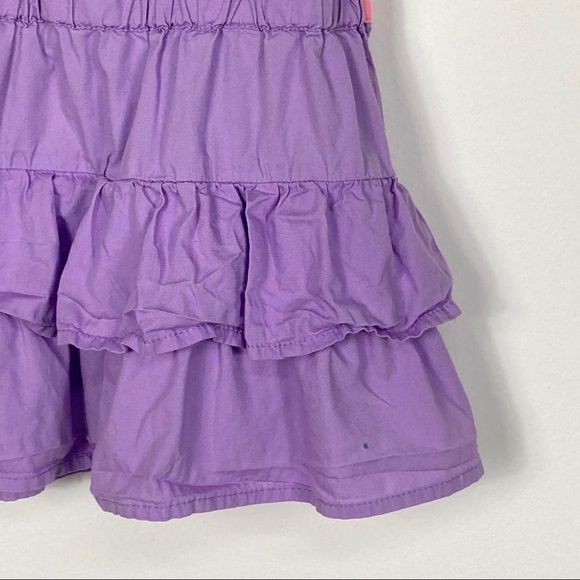 Cherokee Girl's 4T Short Sleeve Purple & Pink Floral Ruffle Dress - Picture 11 of 14